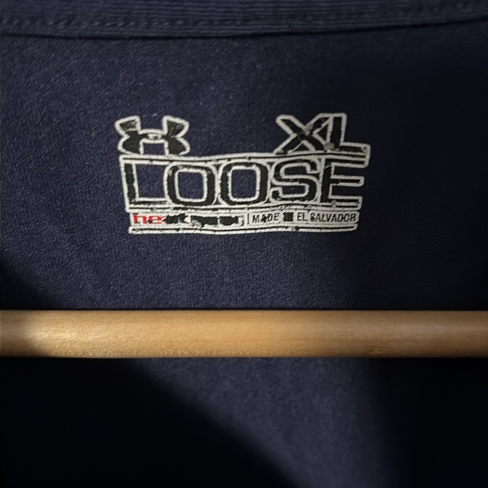 Under Armour Navy Long Sleeve "Play Like A Champion Today" Tee - Picture 3 of 4
